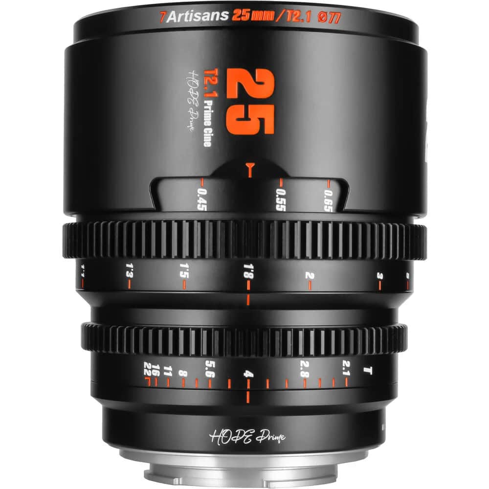 7Artisans 25mm T2.1 Fuji (FX Mount) S35 Cine Lens Siyah