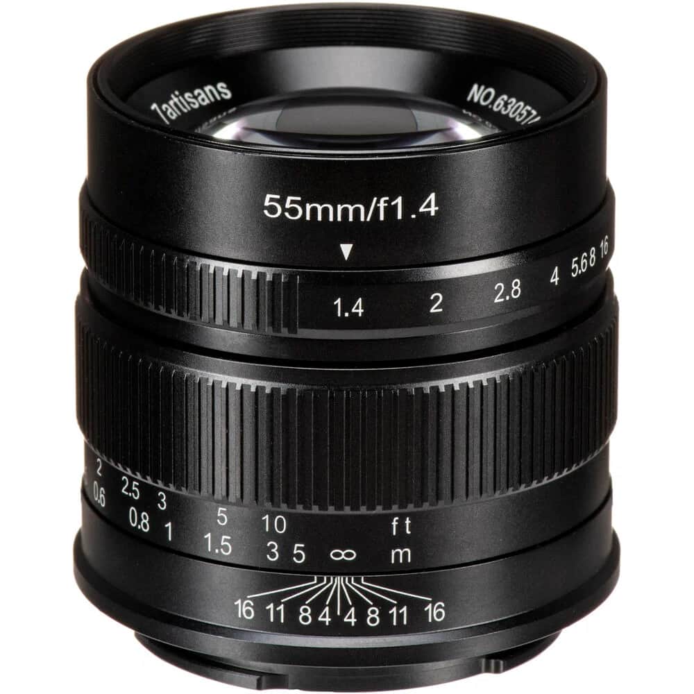 7Artisans 55mm F1.4 Fuji (FX Mount) MF APS-C Lens Siyah