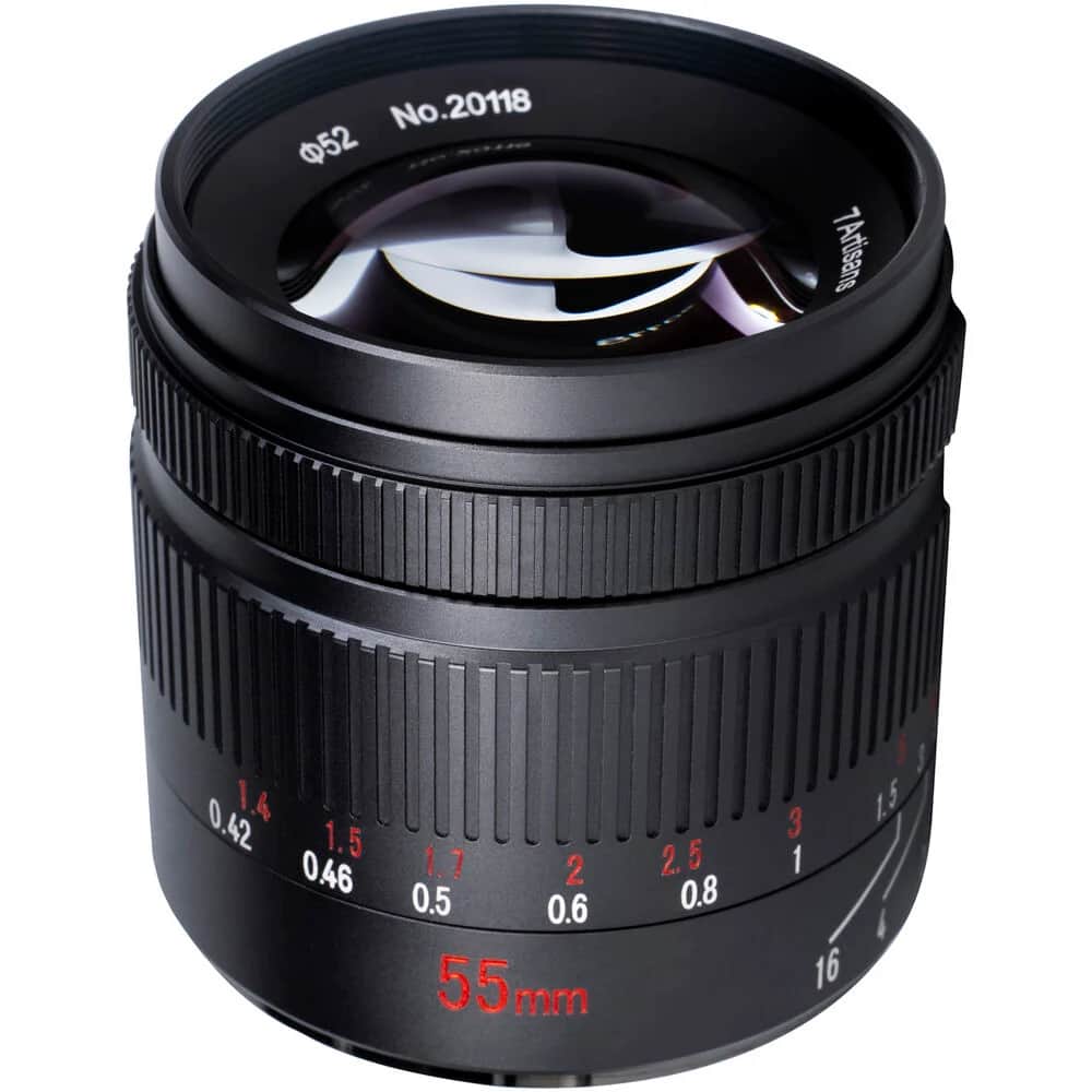 7Artisans 55mm F1.4 Mark II Fuji (FX Mount) MF APS-C Lens Siyah