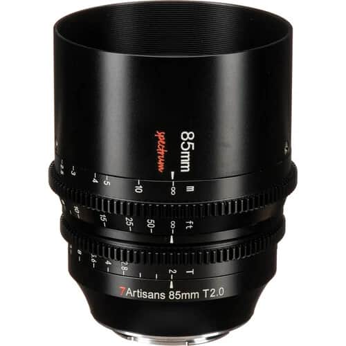 7Artisans 85mm T2.0 Sony (E Mount) Full Frame Cine Lens Siyah