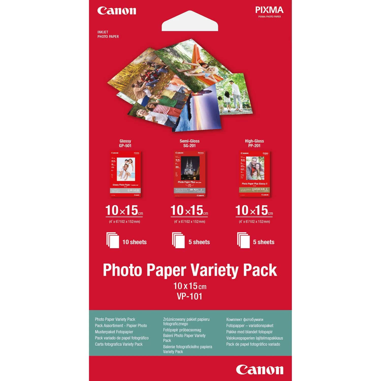 Canon IJ Photo Paper Variety Pack 4X6 VP-101