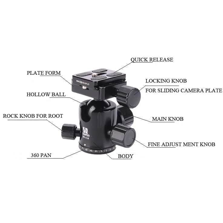 Digipod BH-52M Panoramic Ball Head (Black)