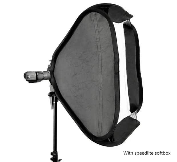 Godox Kafa Flaşı için 50x50 Katlanabilir Softbox + Flaş Tutucu