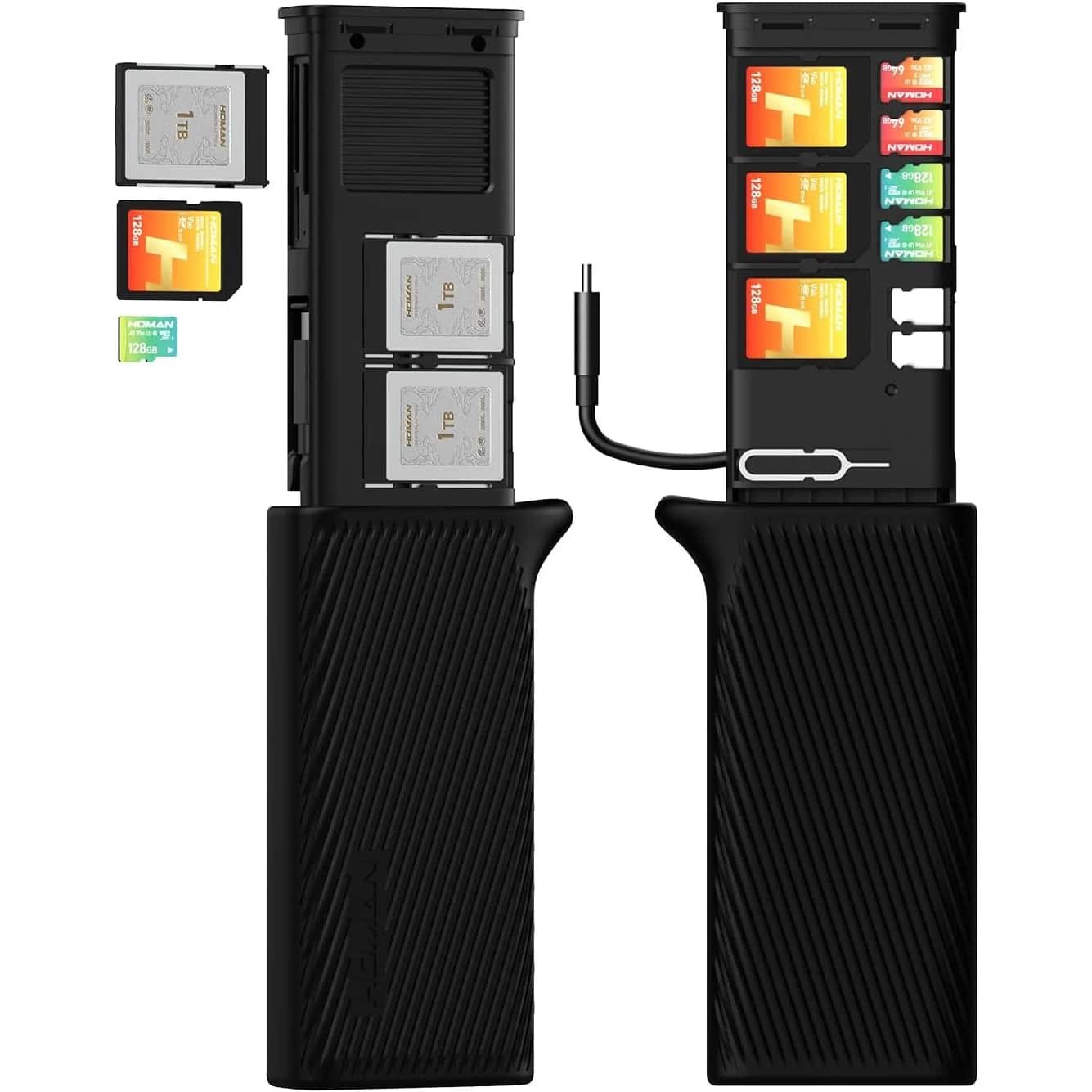 HOMAN CFexpress Type B & SD Card Reader, USB3.2 Gen 2 10Gbps (Siyah)