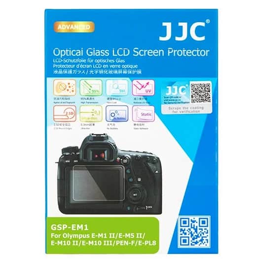 JJC GSP-EM1 Ultra İnce LCD Ekran Koruyucu (Olympus E-M1, E-M10, E-M10 II, PEN-F, E-P5, E-PL7, E-M5 II, E-M10 III)