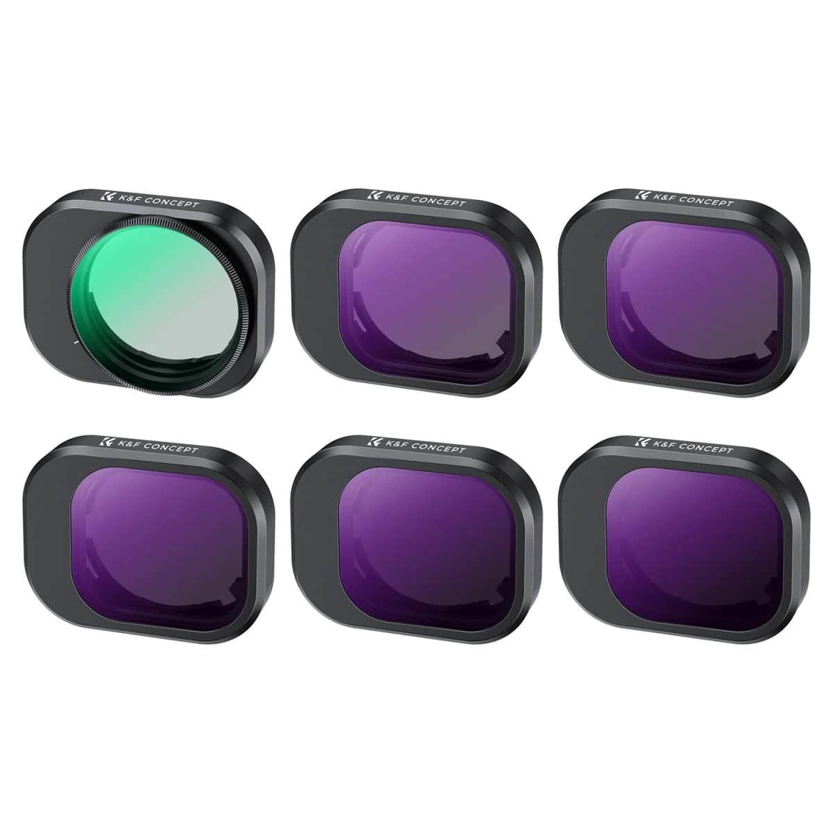 K&F Concept DJI Mini 4 Pro CPL & ND Filter Kit 6 Pack (CPL, ND8, ND16, ND32, ND64 & ND128)