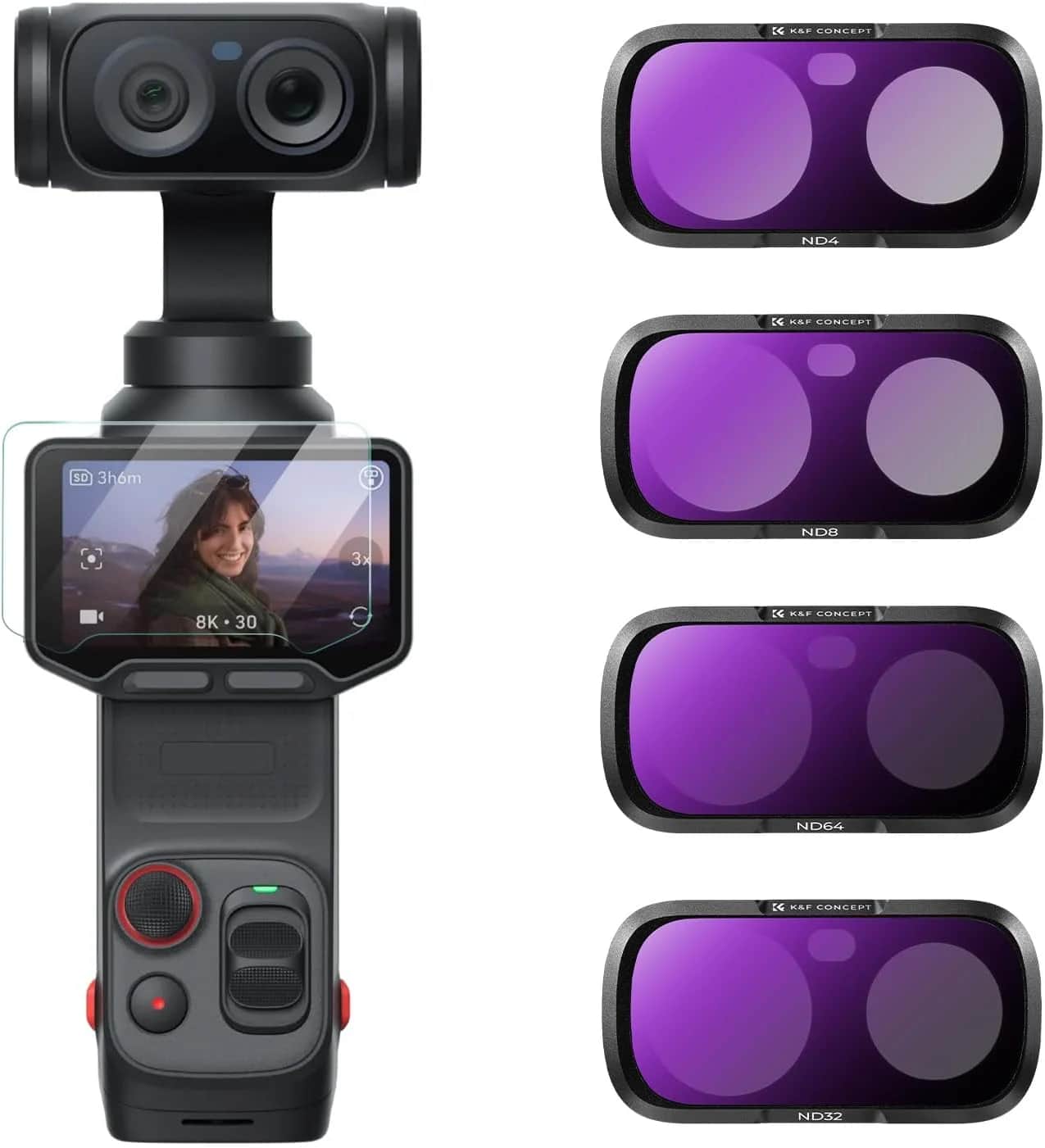 K&F Concept insta360 Luna Ultra 4'lü ND Filtre Seti