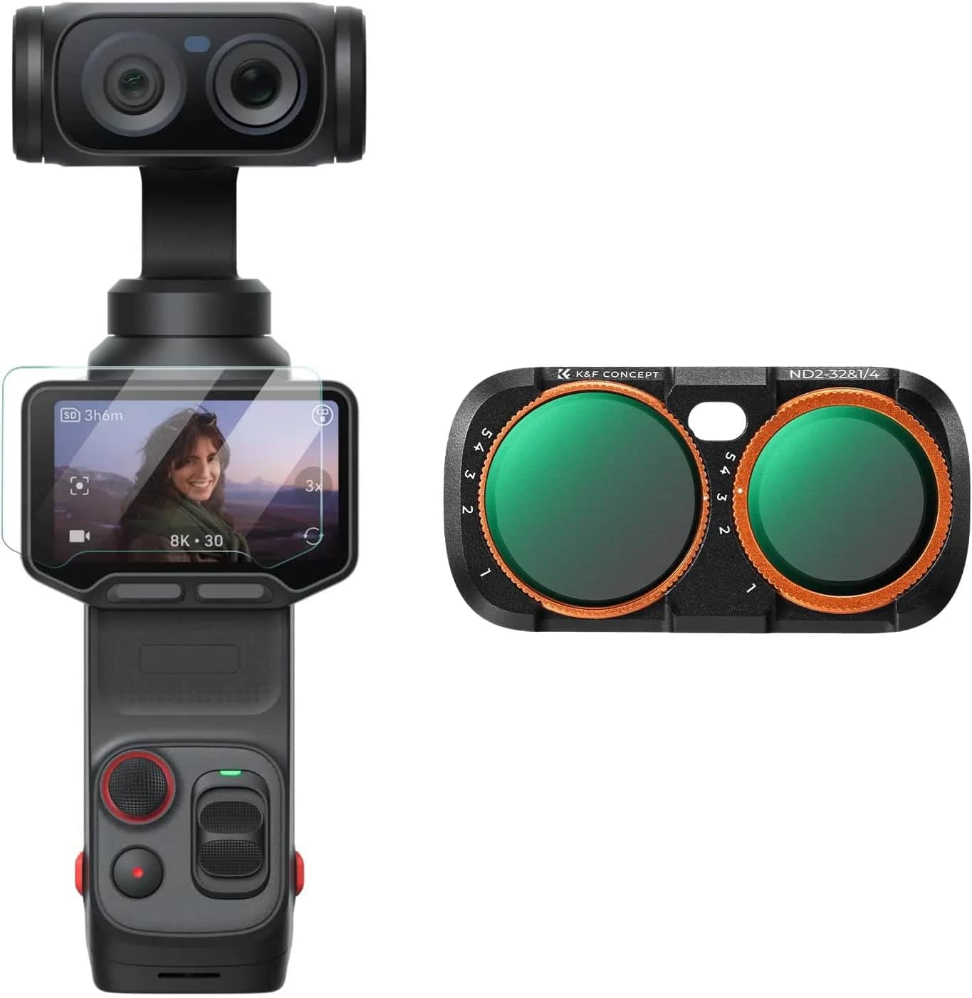 K&F Concept insta360 Luna Ultra ND2-32 & Black Mist Filter