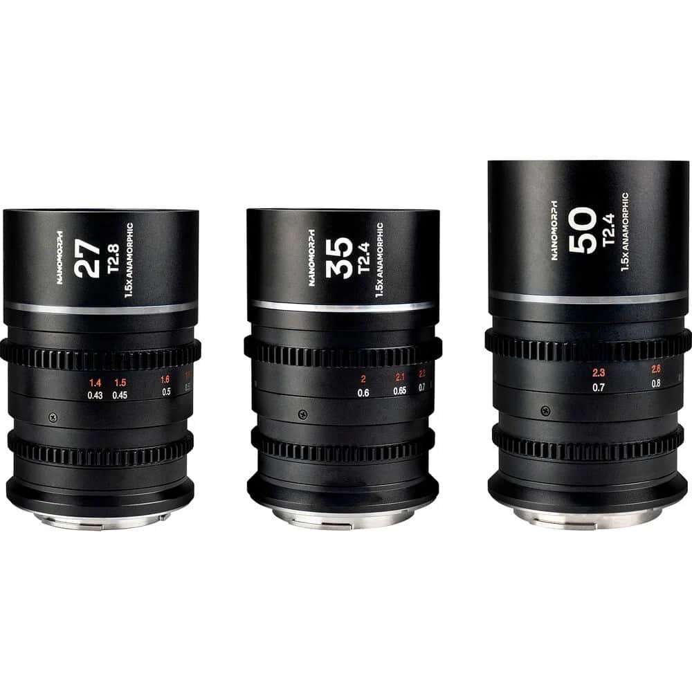 Laowa Nanomorph S35 Prime 3-Lens Bundle (Canon RF, Silver Flare)