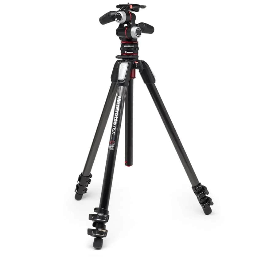 Manfrotto MK055CXPRO33WQR 055 Carbon 3-Section Tripod with 3-Way Head + MOVE