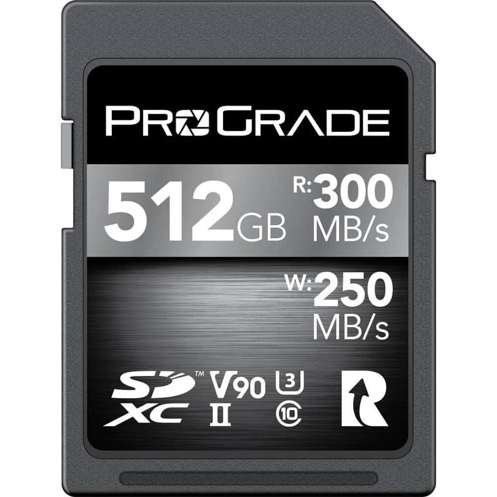 Prograde 512GB SDXC UHS-II V90 Memory Card (300MB/S)