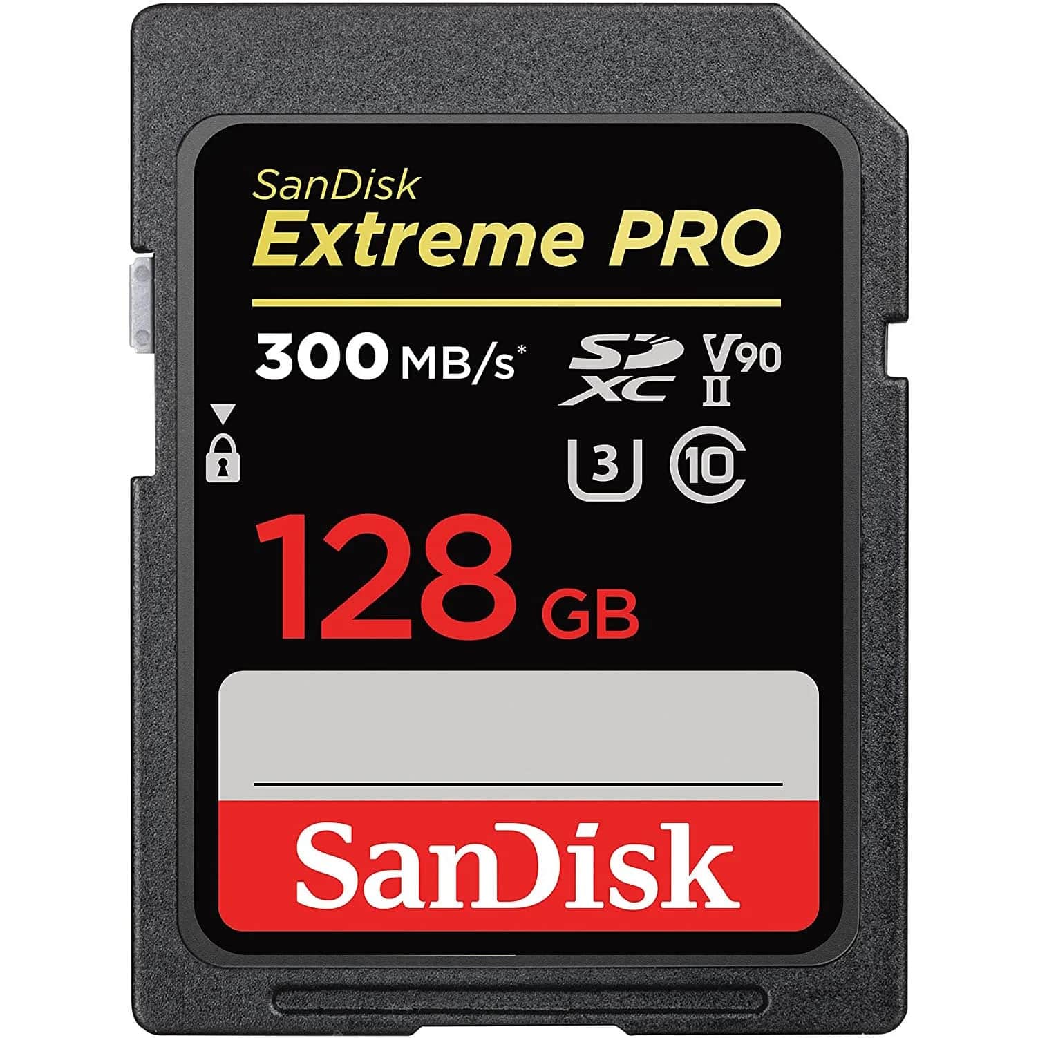 Sandisk 128 GB Extreme Pro SDXC V90 C10 UHS-II U3 2000x 300 mb/s