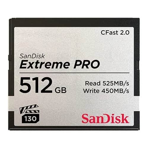 Sandisk 512GB Extreme PRO CFast 2.0 Memory Card