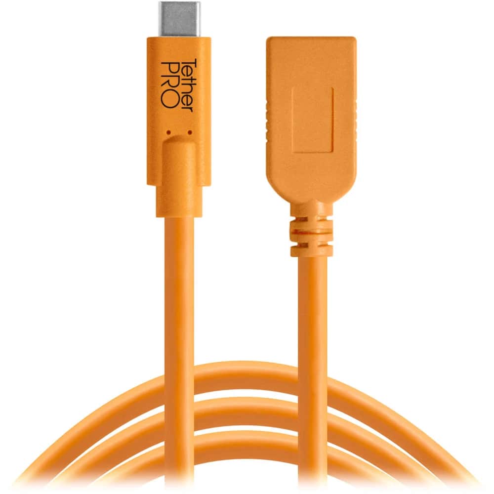Tether Tools CUCA415-ORG TetherPro USB Type-C to USB Type-A Extension Cable