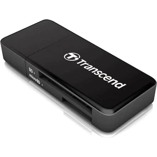 TRANSCEND TS-RDF5K SD/MicroSD Card USB 3.1 Gen 1, Black